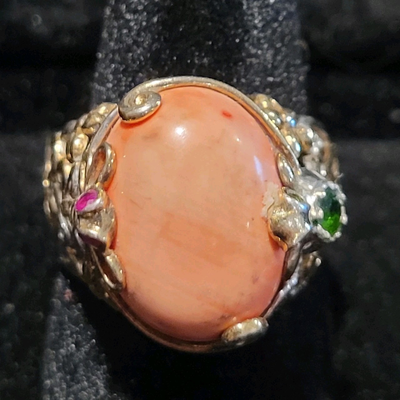 Vintage Michael Valitutti Nh Sterling Silver Pink Thulite Ring Gems En Vogue S 7
